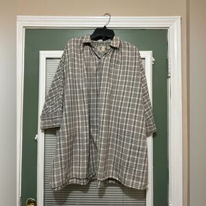 BISBEE Plaid Oversized Button Down Shirt Sz M